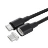 MicroConnect USB-C Magnet Cable, 1m, Black 