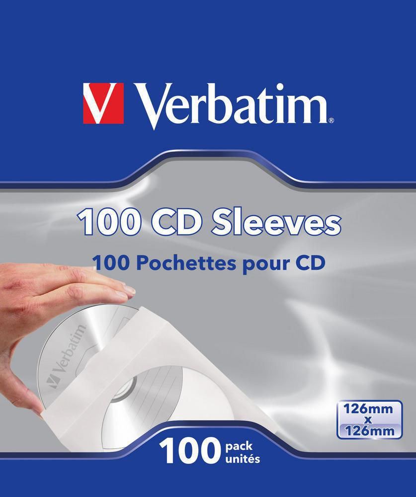 Pochettes CD/DVD VERBATIM pour classeur (par 100)**