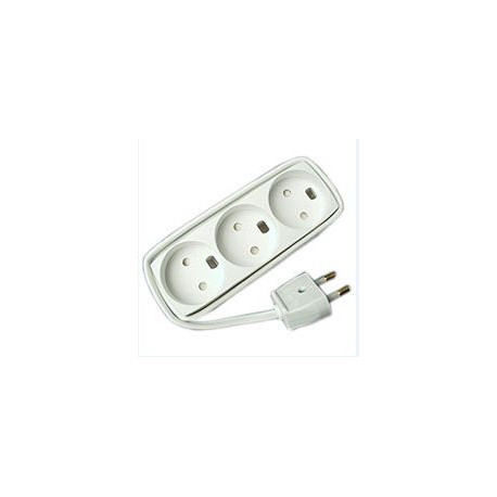 MicroConnect 3-way power strip no-earth, (GRUELU3H015)