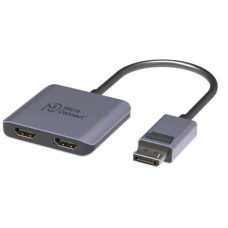 MicroConnect DisplayPort to 2x HDMI female 