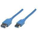 Manhattan Cable 2m, USB A/USB A, M/FM (322379)