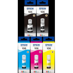  Epson Multipack Noir(e) / Noir (photo) / Cyan / Magenta / Jaune T00Q/R MCVP 105/106