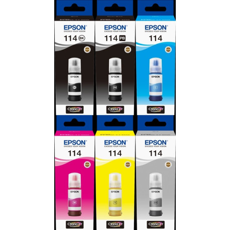  Epson Multipack Noir(e) / Noir (photo) / Cyan / Magenta / Jaune / Gris T07B MCVP 114 ~2300 Pages