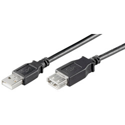 MicroConnect USB2.0 Extension A-A 1,8m M-F (USBAAF2B)