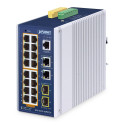 Planet IP30 Industrial L2/L4 16-Port 