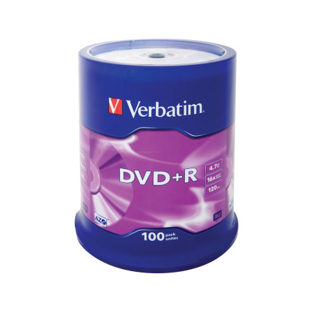 Verbatim DVD+R 16X 4.7GB Branded (43551)