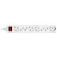 MicroConnect Power Strip 8 port 3M White (GRU0083W)