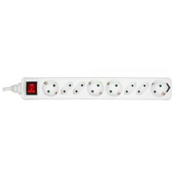 MicroConnect Power Strip 8 port 3M White (GRU0083W)