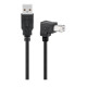 MicroConnect USB2.0 A-B 1.8m M-M, Black (USBAB2ANGLED2)