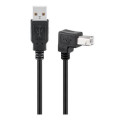 MicroConnect USB2.0 A-B 1.8m M-M, Black (USBAB2ANGLED2)