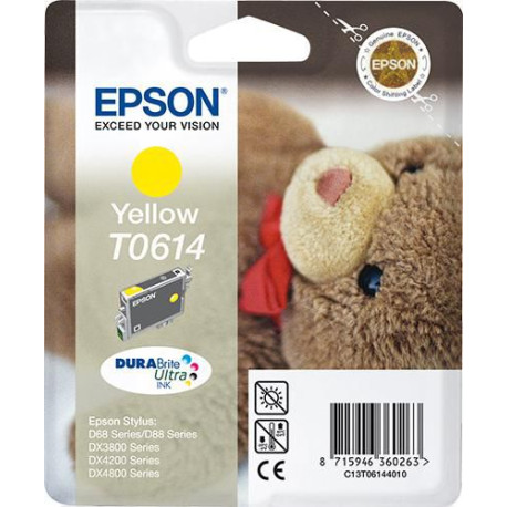 EPSON T0614 CARTOUCHE D ENCRE JAUNE CAPACITE STANDARD 8ML 250 PAGES