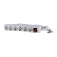 Mercodan Schuko power strip with 6 