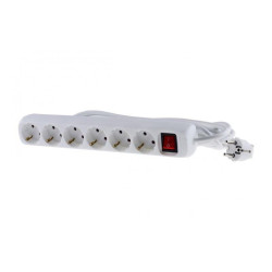 Mercodan Schuko power strip with 6 