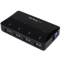 StarTech.com 4-PORT USB 3 HUB + 2.4A DCP (ST53004U1C)