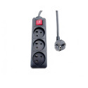 MicroConnect 3-way Power Strip on/off 