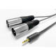 Vivolink 3.5MM CABLE to 2 x XLR male 5m 