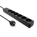 MicroConnect Danish Power Strip 6-way 