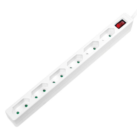 LogiLink Outlet Strip, 6 euro sockets, 