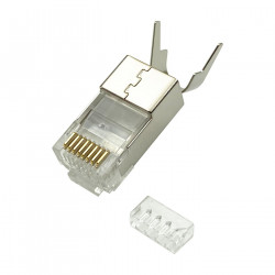 Lanview Fiche RJ45 STP Cat6a pour conducteur massif/toronné AWG22-23