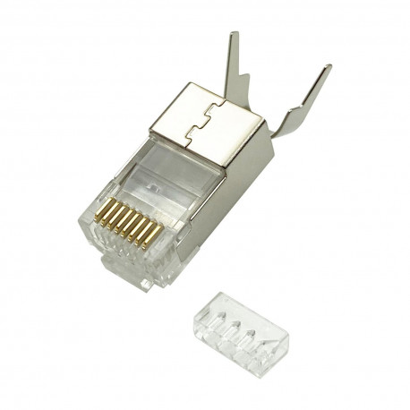 Lanview Fiche RJ45 STP Cat6a pour conducteur massif/toronné AWG22-23