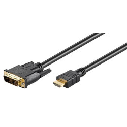 MicroConnect HDMI 19 - DVI-D 18+1 0.5m M-M (HDM1918105)