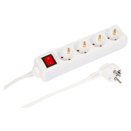 MicroConnect 4-way Schuko Power Strip 