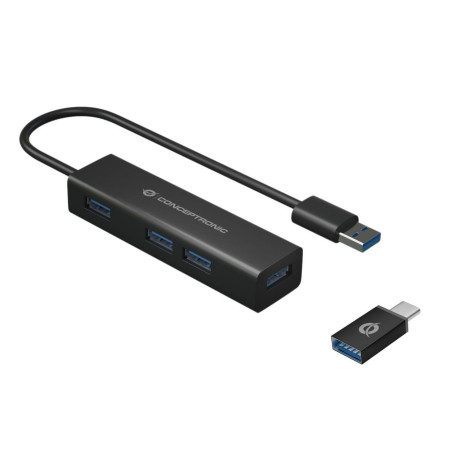 Conceptronic 4-Port Usb 3.0 Aluminum Hub 