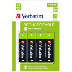 Verbatim RECHARGEABLE BATTERY AA 4 (49517)