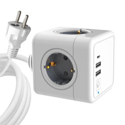 MicroConnect Power Cube, 4 Schuko outlets, 