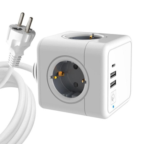 MicroConnect Power Cube, 4 Schuko outlets, 