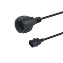 Equip Power Cable Black 0.25 M Iec 