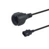 Equip Power Cable Black 0.25 M Iec