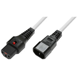 MicroConnect Powercord C13 IEC Lock - C14 