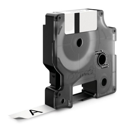  DYMO Ruban Noir sur blanc S0718580 18443 bande Vinyl, Rhino, IND, 9mm x 5,5m, noir sur blanc