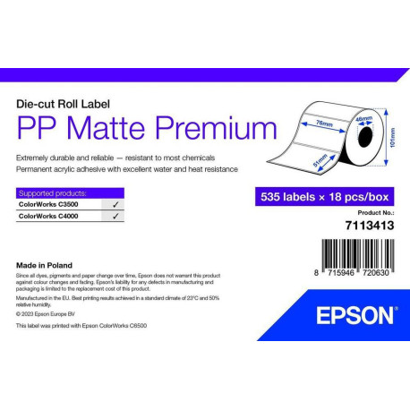 Epson Printer Label White 