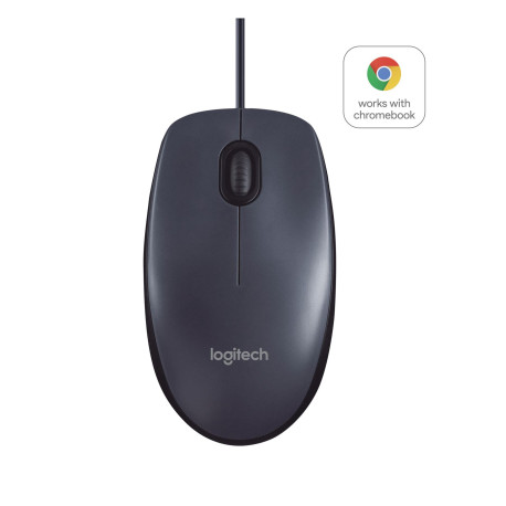 Logitech M100, Corded mouse,Black (910-001602)