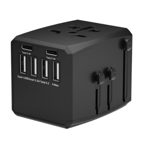 MicroConnect World Travel Adapter, 4 USB A (MC-TRAVELADAPTER1)