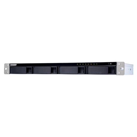 QNAP 4-BAY QUAD-CORE 1.7 GHZ SHORT-DEPTH RACKMOUNT NAS WITH 100W POWER SUPPLY 2GO DDR3 SODIMM RAM MAX 8GO SATA 6GB/S 1X 10GBE (