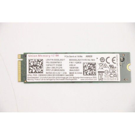 Lenovo 512GB M.2 2280 PCIe 4.0 x4 