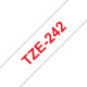 Brother Tape Red on White 18mm (TZE242)