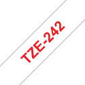 Brother Tape Red on White 18mm (TZE242)