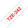 Brother Tape Red on White 18mm (TZE242)