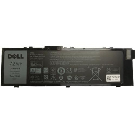 Dell Battery, 72WHR, 6 Cell 