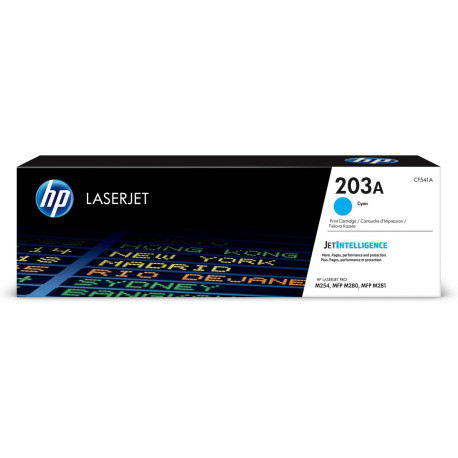 HP cartouche de toner cyan authentique 203A pour LaserJet (CF541A)