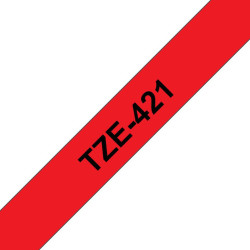Brother Tape Black on Red 9mm (TZE421)