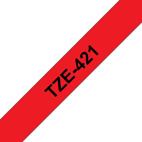 Brother Tape Black on Red 9mm (TZE421)