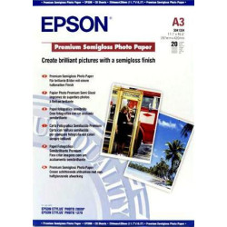 EPSON PREMIUM SEMI BRILLANT PHOTO PAPIER INKJET 251G/M2 A3 20 FEUILLES PACK DE 1 (C13S041334)