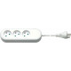 MicroConnect 3-way Danish Socket 3M White (GRU0033WDK)