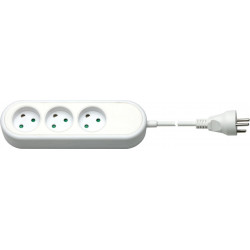 MicroConnect 3-way Danish Socket 3M White (GRU0033WDK)