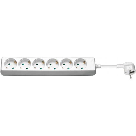 MicroConnect 6-way Schuko power Socket 1.5m (GRU00615W)